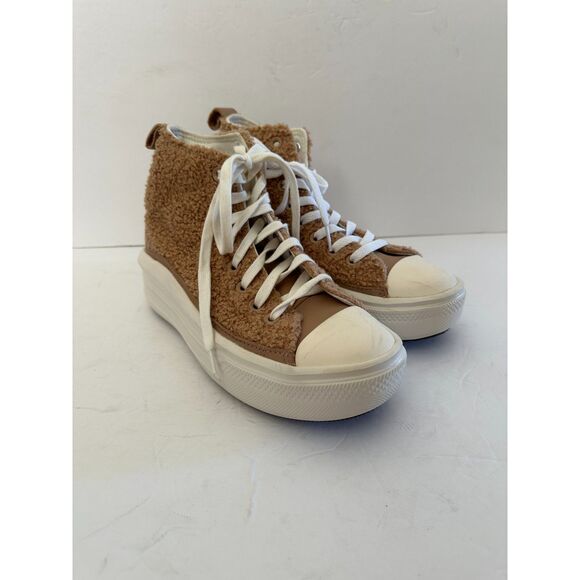 Converse Chuck Taylor All Star Move Cozy Utility Sneakers Champagne Tan Size 6.5 - Picture 4 of 9